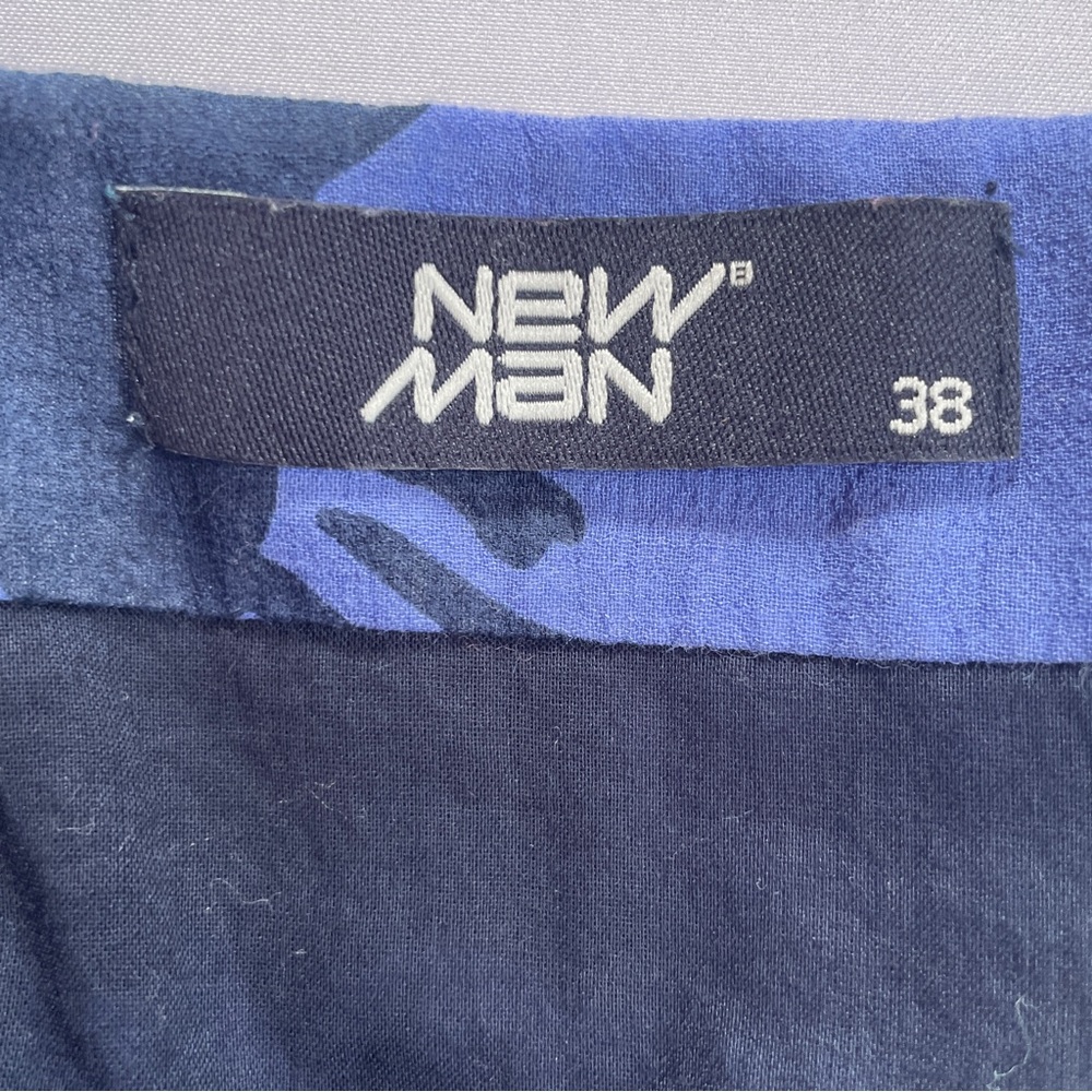 Rare 90s-00s New Man Blue Floral Cotton Mini Skirt - Sz 38F - Picture 9 of 13